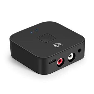 Bluetooth Receiver for Home Stereo RCA, 3.5mm AUX Wireless Audio Adapter for Home and Car Stereo System,NFC-Enabled