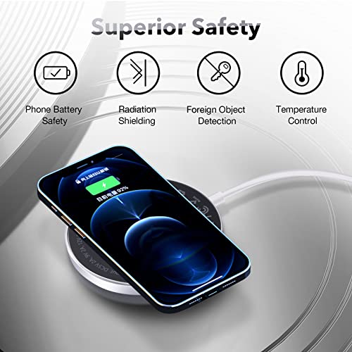 Wireless Charger, Charging Pad 15 W Max Compatible with iPhone 12/11/SE 2020/X/XS/XR/SE/8, Samsung Galaxy S21/S20/Note10 | The Storepaperoomates Retail Market - Fast Affordable Shopping