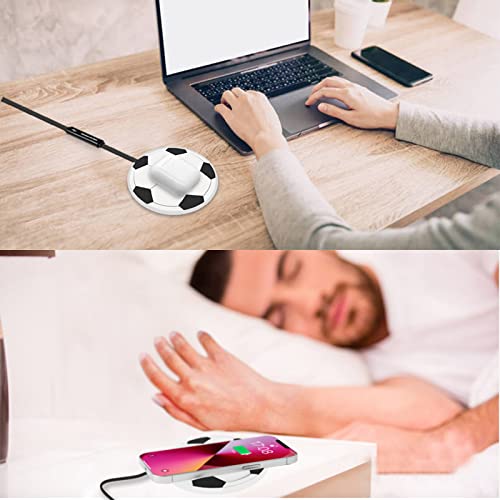 Wireless Charger, POLMXS 15W Wireless Charging pad qi Wireless Phone Charger Round Charging mat Station Football Pattern Desktop Charger pad for Airpods Galaxy S20 S10 S9 S8, Note10(C30) | The Storepaperoomates Retail Market - Fast Affordable Shopping