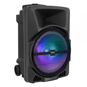 Pyle Wireless Portable PA Speaker System – 800W Powered Bluetooth Indoor & Outdoor DJ Stereo Loudspeaker with MP3 AUX 3.5mm Input, Flashing Party Light & FM Radio-PPHP1244B