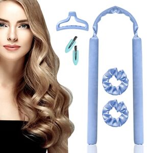 Heatless Curling Rod Headband: Heatless Hair Curler with Hair Clips and Scrunchie, Tik Tok Curls Silk Ribbon Hair Rollers Kit to Sleep In, Overnight Hair Curlers for Long Hair