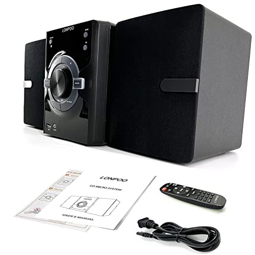 LP-885 Compact Bluetooth CD Stereo Shelf System, FM Radio Stereo System 30W Speakers for Home with CD Player, Headphone Jack, USB Input, AUX-Input, Micro Music Sound System | The Storepaperoomates Retail Market - Fast Affordable Shopping