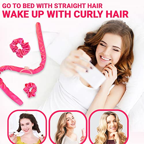 Heatless Hair Curler Rod Headband – Upgraded 2022 Hair Curlers you can Sleep in Comfortably – Get your Gorgeous Curls Overnight – No Heat Curling with Bonus Hair Clip , Silk Scrunchies & Premium Travel Pouch – Gift for her on Valentines Day. | The Storepaperoomates Retail Market - Fast Affordable Shopping