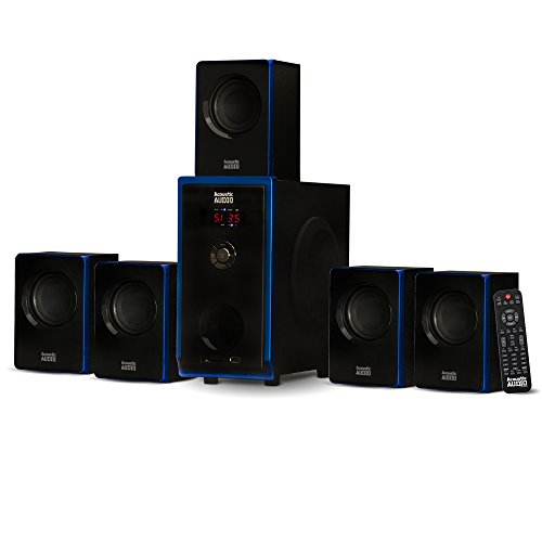 Acoustic Audio AA5102 Bluetooth Powered 5.1 Speaker System Home Theater Surround, Black (AA5102) | The Storepaperoomates Retail Market - Fast Affordable Shopping