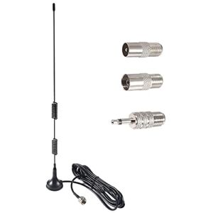 ALMOCN FM Radio Antenna Magnetic Base 75 Ohm FM Antenna Kit for Music System Home Stereo Receiver AV Audio Vedio Stereo Home Theater Receiver