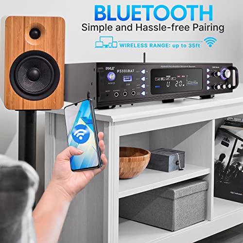 Wireless Bluetooth Home Stereo Amplifier – Hybrid Multi-Channel 3000 Watt Power Amplifier Home Audio Receiver System w/AM/FM Radio, MP3/USB,AUX,RCA Karaoke Mic in – Rack Mount, Remote-Pyle P3301BAT.5 | The Storepaperoomates Retail Market - Fast Affordable Shopping