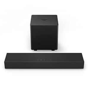 VIZIO 2.1 Home Theater Sound Bar with DTS Virtual:X, Wireless Subwoofer, Bluetooth, Voice Assistant Compatible, Includes Remote Control – SB2021n-J6