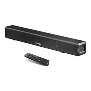 Wogree 2.1ch Soundbar with Built-in Subwoofer, 80W 24 Inch Compact Small Sound Bars for TVs, Home Audio TV Speakers Support Bluetooth, HDMI-ARC, Optical, AUX, Line-in, and USB Input