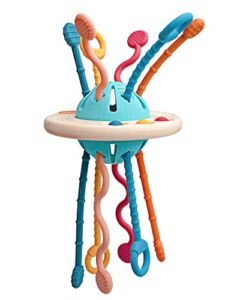 Vanmor Montessori Toys for 1 Year Old, Baby Sensory Toy for 6-12 Months, UFO Pull String Toy for 12-18 Months Fine Motor Skills, Travel Toys for Toddler’s 1st Flight, Boys Girl 1st Birthday Xmas Gift