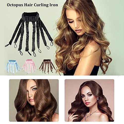 AMFEZ Silk No Heat Curlers Headband for Long Hair Heat Curlers Heatless Curling Rod Headband for Long Hair,Blue | The Storepaperoomates Retail Market - Fast Affordable Shopping