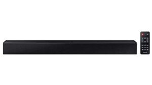 Samsung Dolby Audio/DTS 2.0 Channel Soundbar with Built-in Woofer – Black – Supports Streaming Music via Bluetooth & NFC (HW-T400) (Renewed)