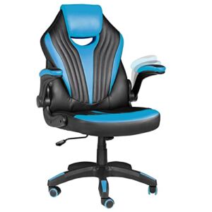 Toszn DT550 Video Game Chairs, Gamer Chair for Adults, Computer Gaming Chair 330lb Capacity, Gaming Chairs for Teens, Racing Style Gaming Office Chair with flip-up Arms and Lumbar Support, Black