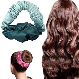 New Soft Hair Curlers Rollers,Heatless Curling Headband for Sleeping, No Heat Ponytail Hairband Hair Curler,Overnight Lazy Scrunchie Rollers Magic DIY Hair Styling Tools for Long Hair (blue)