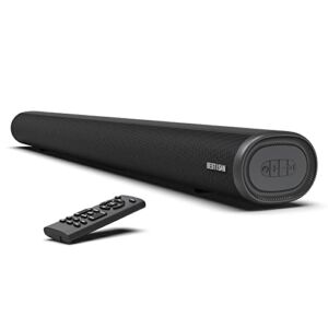Sound Bar, BESTISAN 80 watts 33.5 inch Sound Bars for TV with Bluetooth 5.0, 3 Equalizer Modes Audio, Bass Adjustable, HDMI/Optical/Coaxial/Aux/USB Connection for Home Theater, Gaming, PC, Projectors