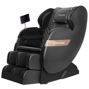 Real Relax 2022 Massage Chair of Dual-core S Track, Recliner of Full Body Massage Zero Gravity, Black