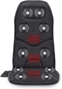 COMFIER Massage Seat Cushion with Heat – 10 Vibration Motors Seat Warmer, Back Massager for Chair, Massage Chair Pad for Back Ideal Gifts for Women,Men
