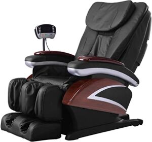 Full Body Electric Shiatsu Massage Chair Recliner with Built-in Heat Therapy Air Massage System Stretch Vibrating Body scan PS4,Black