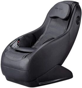 Massage Gaming Chair Recliner with Massaging Rollers Air Pressure Massage L-Track Stretch Wireless Bluetooth Speaker USB Charger PS4 (Black)