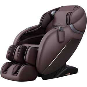 iRest SL Track Massage Chair Recliner, Full Body Massage Chair with Zero Gravity, Airbags, Heating, and Foot Massage (Brown)