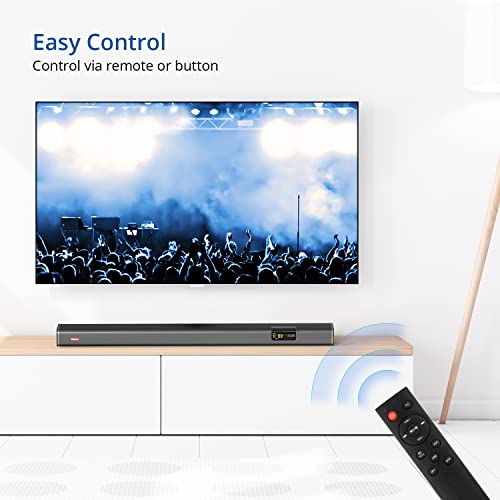 IDEAPLAY Sound Bar for TV, 35 Inch 2.1 Channel Surround Soundbar with Subwoofer Speaker System Wireless Bluetooth 5.0, Home Theater Audio with Optical AUX USB Connection for Smart TVs, PC | The Storepaperoomates Retail Market - Fast Affordable Shopping