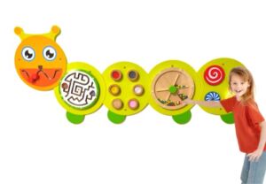 Monläurd® Caterpillar Montessori Busy Board,Sensory Board,Educational Toys,Activity Cube,Wall Toy, Daycare Furniture,Playroom Furniture,Interactive Toys,Wooden Toys,Learning Toys,Boy And Girl 6 Month+
