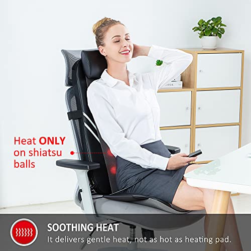 Snailax Back Massager with Heat – Rolling Kneading Seat Massager with Heat, Massage Chair Pad, Shiatsu Massager for Back, Gift | The Storepaperoomates Retail Market - Fast Affordable Shopping