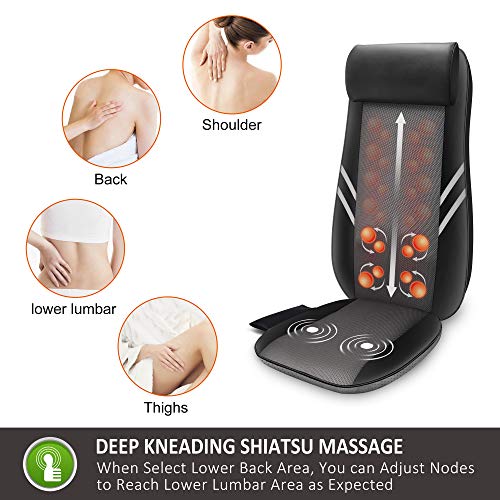 Snailax Back Massager with Heat – Rolling Kneading Seat Massager with Heat, Massage Chair Pad, Shiatsu Massager for Back, Gift | The Storepaperoomates Retail Market - Fast Affordable Shopping