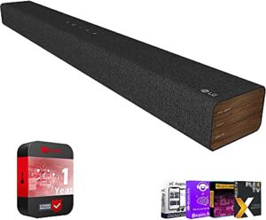 LG SP2 2.1 Channel Sound Bar with Built-in Subwoofer Bundle wth 1 YR CPS Enhanced Protection Pack + Tech Smart USA Audio Entertainment Essentials Bundle