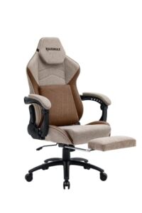 Raidmax Advenced DK719 Series Computer-Gaming-Chairs, Soft Breathable Fabric XL Size Gaming Chair, Heavy Duty Gas Lift and Metal Base, Foam Padded Armrest and Retractable Footrest