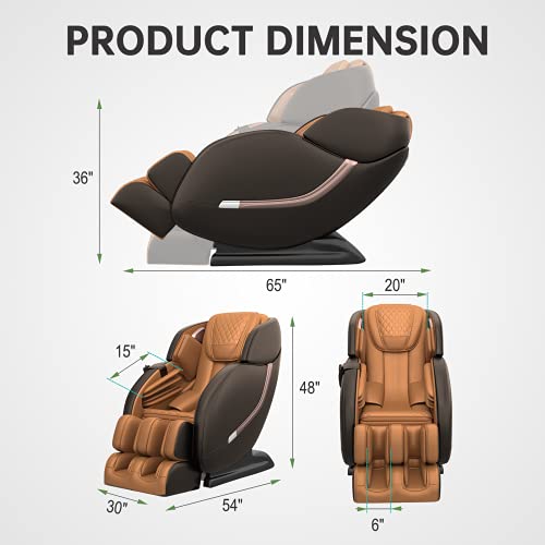 Real Relax Massage Chair, Full Body Zero Gravity Shiatsu Robots Hands SL-Track Massage Recliner with Body Scan Heat, PS3000 Brown | The Storepaperoomates Retail Market - Fast Affordable Shopping