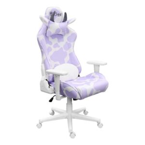 Techni Mobili 19.75″ Modern Fabric Gaming Chair in Lavender Purple/White