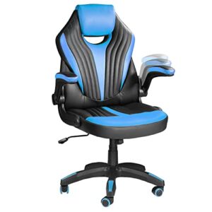Toszn DT580 Video Game Chairs, Gaming Chairs for Adults, Computer Chair with Flip Up Armrests & Height Adjustable, Gamer Chairs for Teens and Adults, Blue