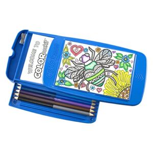 Colorpockit Coloring Kit Travel Art Set with Colored Pencils, 4×6 Coloring Cards, Built in Sharpener, Mess Free Trip Activities for Airplanes or Car, Christmas Stocking Stuffers, 8.5 x 5, 34 Pieces