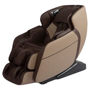 SL Track Full Body Massage Chair, Recliner with Zero Gravity Airbag Massage Chair Bluetooth Speaker Foot Roller USB Charger,Brown