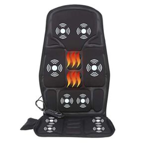 Vibrating Back Massager Chair Pad with Heat, 10 Vibration Nodes Massage-Chair-Pad for Release Stress and Fatigue for Home Office Chair