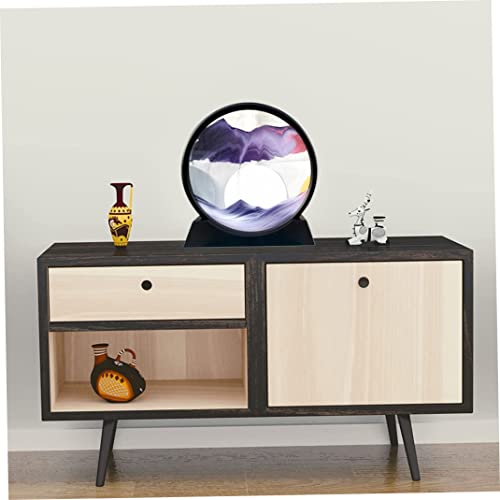 3d Dynamic Moving Sand, Moving Sand Art Picture Round Glass 3d Deep Sea Sandscape in Motion Display Flowing Sand Frame, Relaxing Desktop Home Office Work Decor 7 Inch Purple, Living Room Hourglass | The Storepaperoomates Retail Market - Fast Affordable Shopping