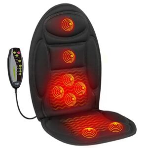 Seat Massager, Vibrating Back Massager for Home Office Use, with 8 Vibrating Motors Massage Chair Pad to Promote Blood Circulation Relieve Stress and Fatigue for Back Shoulder and Thighs