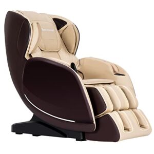 Massage Chair Full Body, SL-Track Electric Shiatsu Zero Gravity Massage Chair Recliner with Heating Back,Bluetooth,Foot Roller and Air Massage System Paint Baking Process for Home Office (Brown)