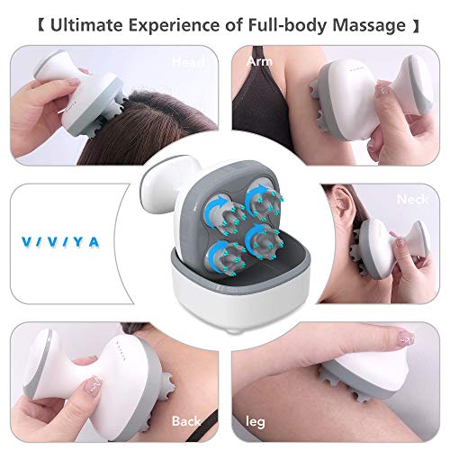 VIVIYA Electric Scalp Massager, Portable Rechargeable Head Massager with 8 Removable Massage Claws, Waterproof Handheld Hair Scalp Scratcher for Full-Body Massage, Hair Growth and Stress Relax | The Storepaperoomates Retail Market - Fast Affordable Shopping