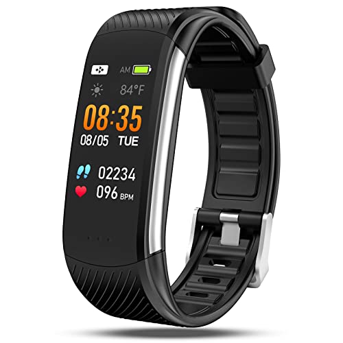 Smart Watch Fitness Tracker with Heart Rate Blood Pressure Blood Oxygen Body Temperature Monitor Sleep Tacking Step Calorie Counter Pedometer IP67 Waterproof for Android Phones iPhones Women Men Kids | The Storepaperoomates Retail Market - Fast Affordable Shopping