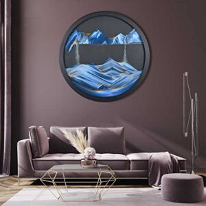 CEFRAX Moving Sand Art Picture Round Glass 3D Deep Sea Sand Art Sandscapes in Motion for Adult Kids Relaxing Toys Décor Home Desktop Office