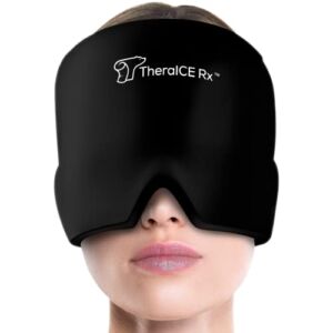 TheraICE Rx Form Fitting Gel Ice Headache / Migraine Relief Hat, Cold Therapy Migraine Relief Cap / Migraine Ice Head Wrap Ice Pack Mask, Cold Compress Headache Relief Cap for Tension, Sinus & Stress
