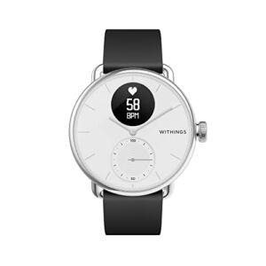 Withings Scanwatch – Hybrid Smartwatch & Activity Tracker with Connected GPS, Heart Rate Monitor, Sleep Monitor, Smart Notifications, Water Resistant with 30-day Battery Life, Android & iOS compatible