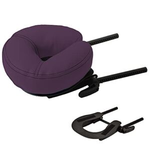 EARTHLITE Massage Table Face Cradle DELUXE ADJUSTABLE – Massage Table / Massage Chair Headrest Platform with Face Pillow, Amethyst