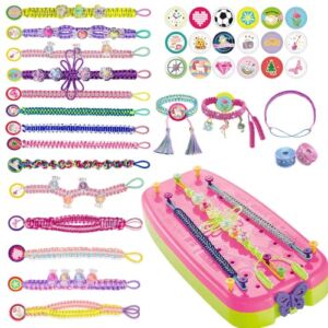 Qurhafoo Friendship Bracelet Making kit Toys Gifts Crafts for Girls Ages 6 7 8 9 10 11 12 Year Old String Art Kits for Kids Birthday DIY Present Christmas Gifts Ideas for Girls Travel Activity Set