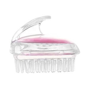 Hair Shampoo Brush, XINSANRUI Scalp Care Hair Brush ,Scalp Massager Head Scrubber with Silicone (Pink) HB3002