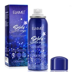 Shiny Glitter Spray, Body Glitter Spray, Hair Glitter Spray, Glitter Spray for Hair and Body ( 2.11 oz )