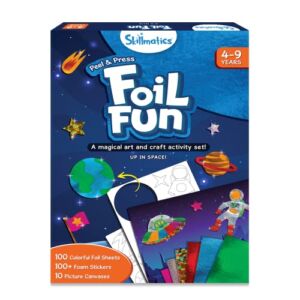 Skillmatics Art & Craft Activity : Foil Fun | No Mess Art, Gifts for Kids Ages 4 to 9 | Create 10 Unique & Sparkly Space Themed Pictures