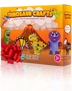 Craftikit ® 20 Dinosaur Crafts for Kids – All-Inclusive Fun Toddler Arts and Crafts Box for Kids – Dinosaur Crafts for Toddlers Ages 3-5 – Organized Toddler Craft Kit
