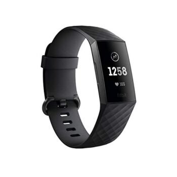 Fitbit Charge 3 Fitness Activity Tracker, Graphite/Black, One Size (S and L Bands Included) | The Storepaperoomates Retail Market - Fast Affordable Shopping